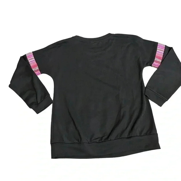 Andree by Unit Black Pull Over Floral Embroidered Sweater Women’s size Small - Picture 2 of 11